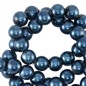 Perlas de cristal 8mm Azul oscuro