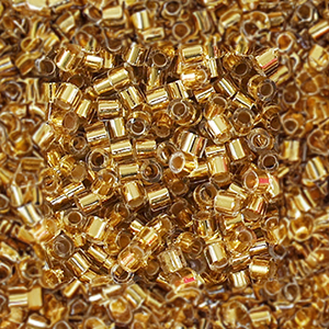 Abalorios Miyuki Delica's 15/0 4kt Gold Lined Crystal DBS0033