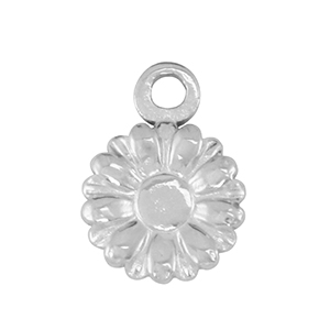 Colgantes Acero Inox flor Plateado
