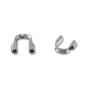 Fornituras acero inox protector de hilo Plateado