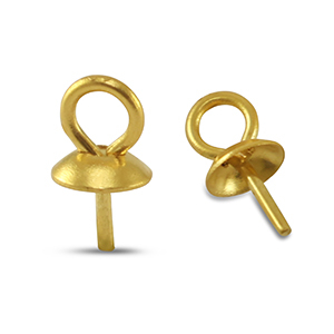 Fornituras acero inox terminal para abalorios Dorado