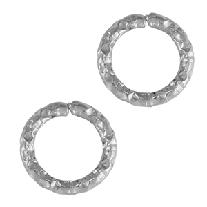 Fornituras acero inox anillas Plateado