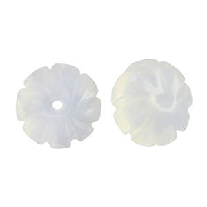 Piedras Naturales abalorios &Aacute;gata flor Blanco perla transparente
