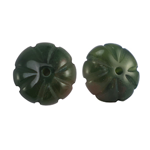 Piedras Naturales abalorios Calcita flor Verde oscuro