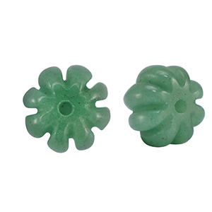 Piedras Naturales abalorios Cuarzo de Aventurina flor Verde