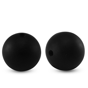Abalorios de silicona 15mm Negro