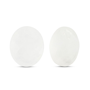 Colgantes de piedra natural Vidrio &oacute;valo Blanco
