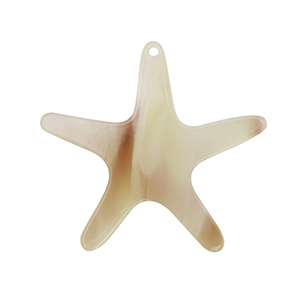 Colgantes de resina estrella de mar Beige
