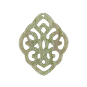 Colgantes de resina rombo barok Gris ceniza-verde
