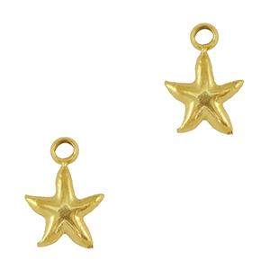 Colgantes Acero Inox estrella de mar Dorado