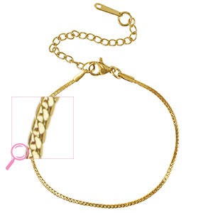 Pulseras Acero Inox serpiente Dorado