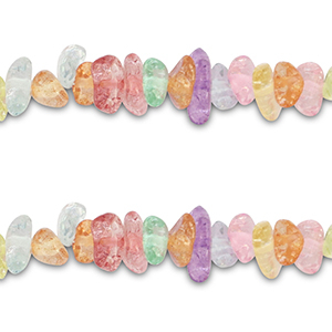 Abalorios chips Cuarzo Transparente multicolor