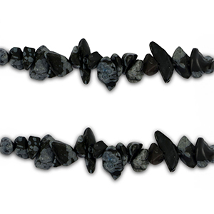 Abalorios chips Negro-antracita m&aacute;rmol