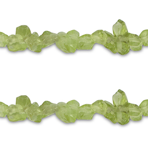 Abalorios chips Peridoto Verde oliva claro