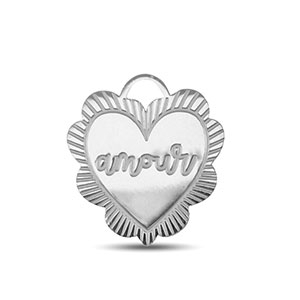 Colgantes Acero Inox ''amour'' Plateado