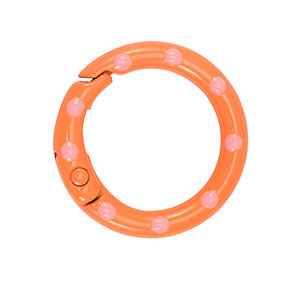 Fornituras coloridas anilla de llavero Naranja-rosa