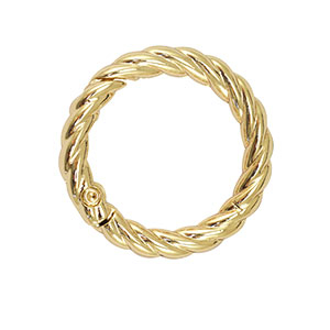Fornituras anilla de llavero espiral Dorado