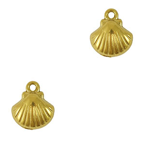 Colgantes Acero Inox concha Dorado