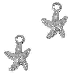 Colgantes Acero Inox estrella de mar Plateado