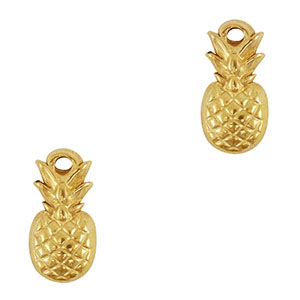 Colgantes Acero Inox pi&ntilde;a Oro