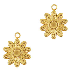 Colgantes Acero Inox girasol Oro