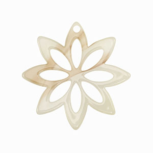Colgantes de resina flor Beige