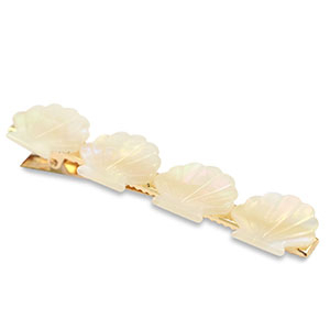 Accesorios pinza para el pelo concha Blanco