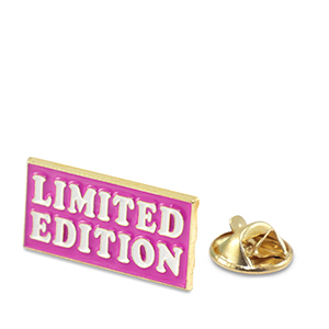 Pins "Limited edition" P&uacute;rpura magenta-blanco-dorado