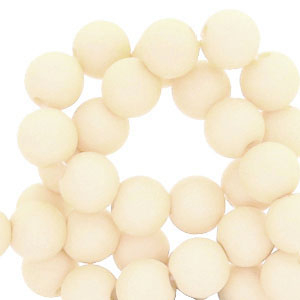 Abalorios acr&iacute;licos 8 mm Blanco vainilla