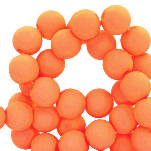 Abalorios acr&iacute;licos 6 mm Naranja