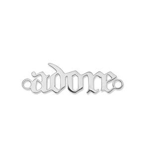 Colgantes Acero Inox entrepieza ''adore'' Plateado