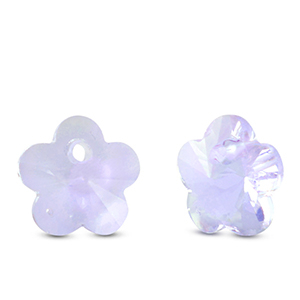 Colgantes de cristal flor P&uacute;rpura claro
