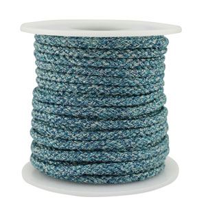 Cord&oacute;n trenzado trendy 3.5mm Azul-plateado