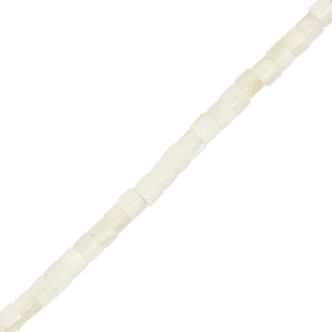 Abalorios conchas tubo Blanco