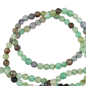 Piedras naturales Cuarzo 3mm faceteados Verde multicolor