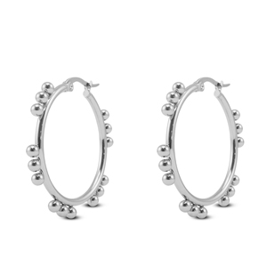 Pendientes Acero Inox criolla Plateado