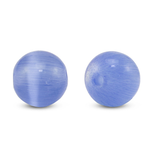 Abalorios de cristal 6 mm Ojo de gato Azul lavanda