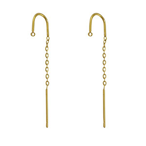Pendientes Acero Inox con anilla Dorado