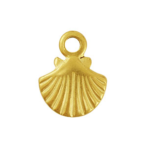 Colgantes Acero Inox concha Dorado