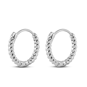 Pendientes Acero Inox criolla Plateado