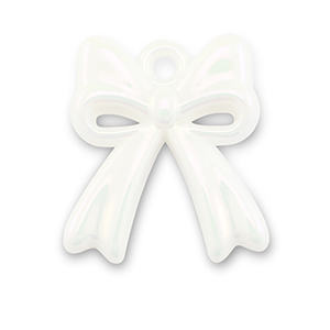 Colgantes acr&iacute;licos mo&ntilde;o Blanco-revestimiento pearl shine