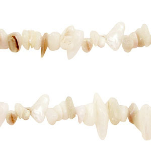 Abalorios chips Blanco off