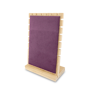Expositor de joyer&iacute;a para collares Natural-morado berenjena