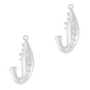 Colgantes Acero Inox camar&oacute;n Plateado
