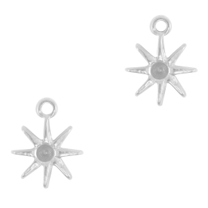 Colgantes Acero Inox estrella Plata