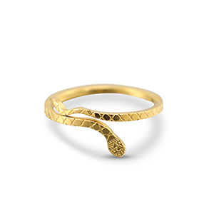 Anillos Acero Inox serpiente Dorado