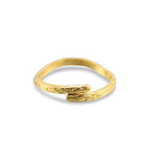 Anillos Acero Inox ola Dorado
