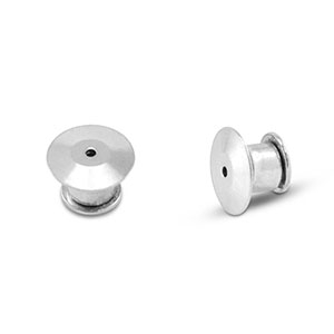 Fornituras acero inox cierre de seguridad para pin Plateado