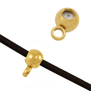 Fornituras Acero Inox abalorios de cierre deslizante con anilla Dorado