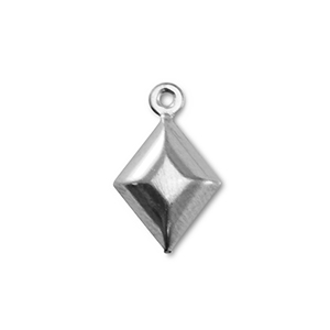 Colgantes Acero Inox rombo Plateado
